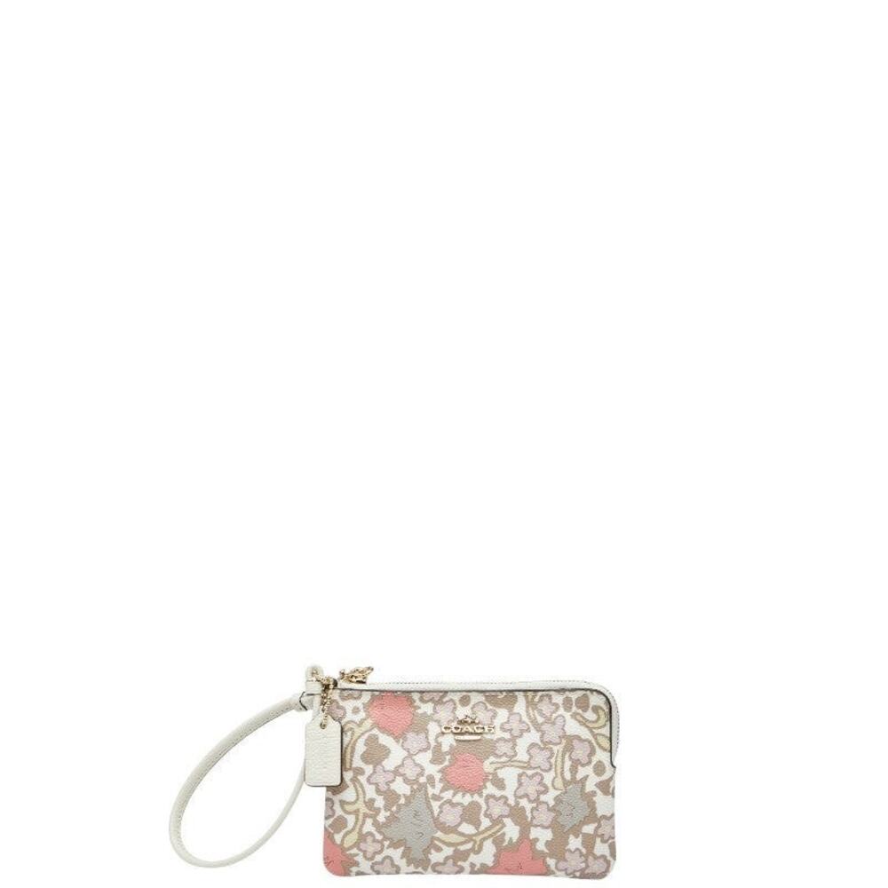 Coach Flower Floral Pouch Multicolor